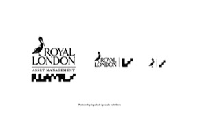 Partner and lockup variants combining the Royal London mark with the RLAM Life Sciences identity.