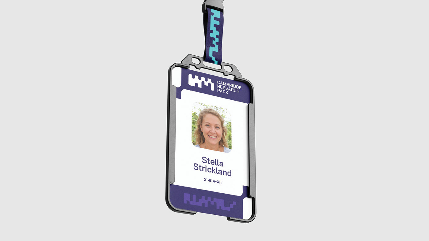 Branded staff badge application.